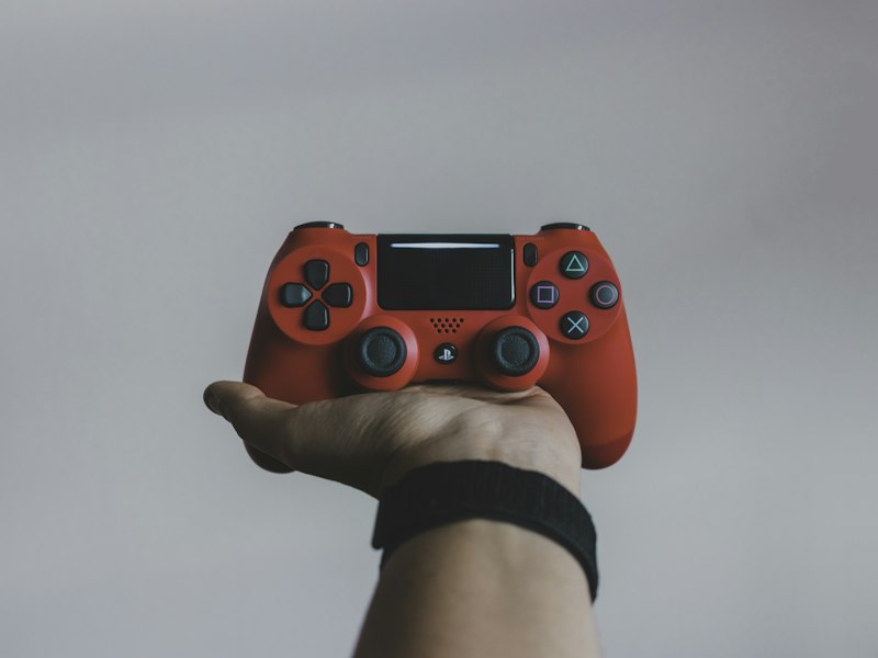Neon-lit gaming floor